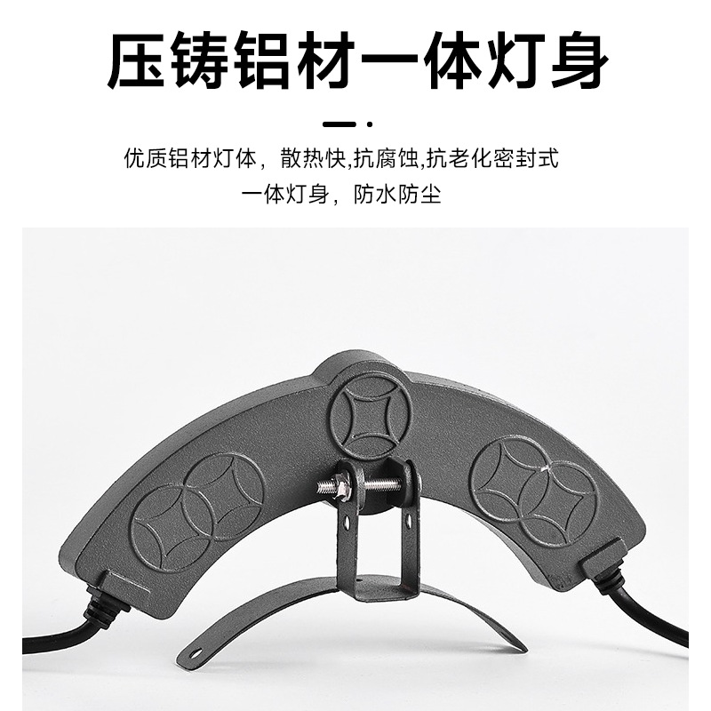 Led Corrugated Light Outdoor Waterproof 24V Tile Light Engineering Landscape Tile Eaves Light Ancient Building Roof Lighting Moon Light