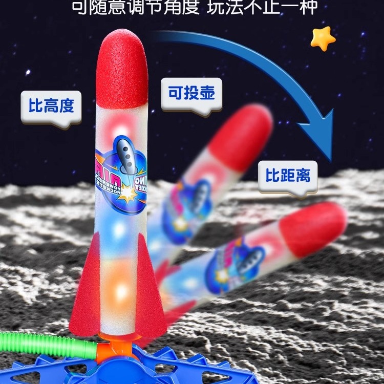 Foot-Stepping Soaring Little Flying Arrow Kidsren's Flying Rocket Launcher Launcher for Girls and Boys Outdoor Toys Luminous Tube