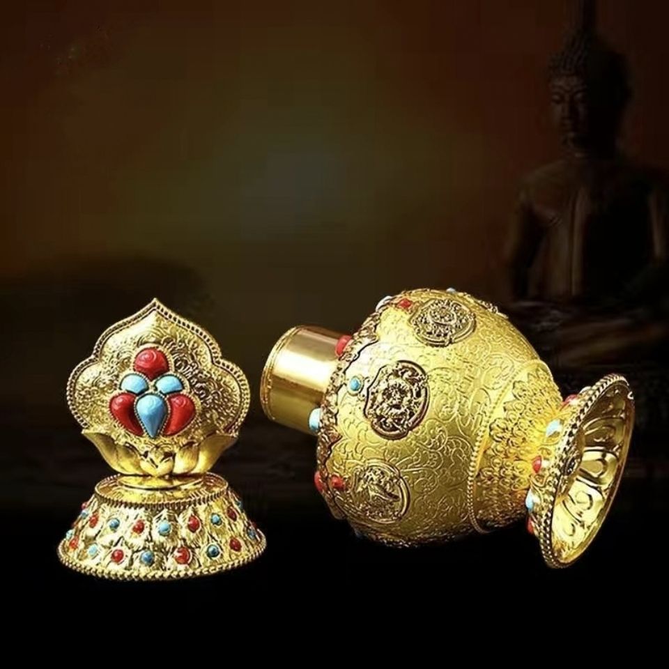 Xizang-Style Treasure Vase, Dragon King Treasure Vase, Wealth God Mani Vase, Eight Auspicious Ornaments