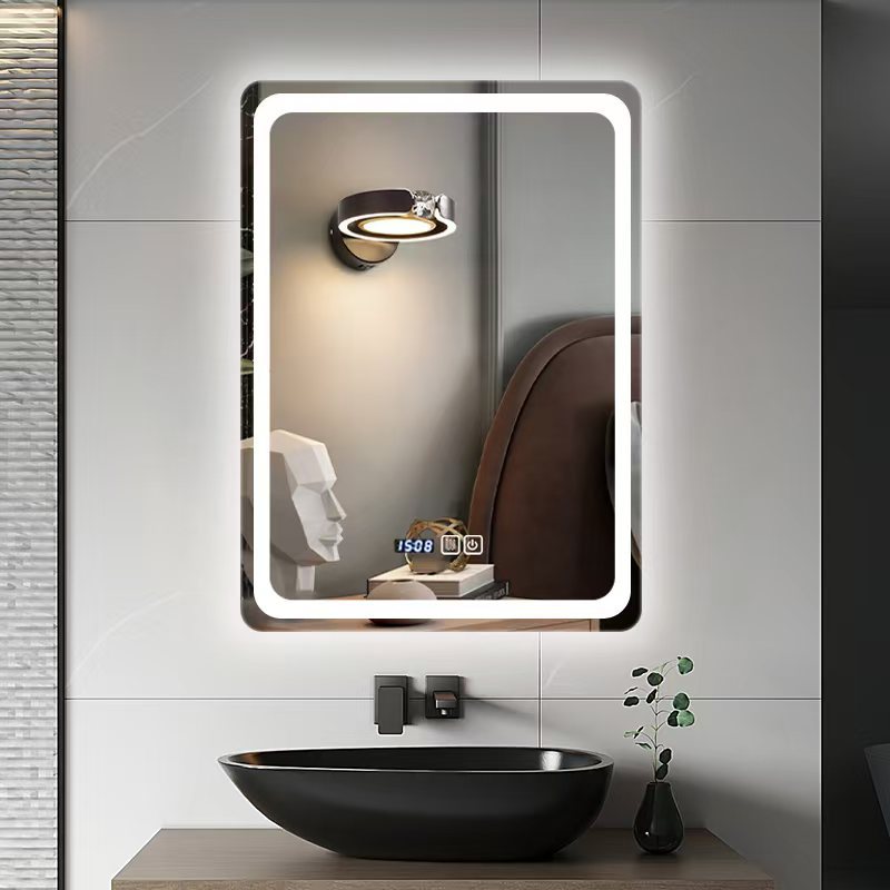 Bathroom mirror with light bathroom bathroom smart mirror touch screen LED light-emitting cosmetic mirror anti-fog explosion-proof