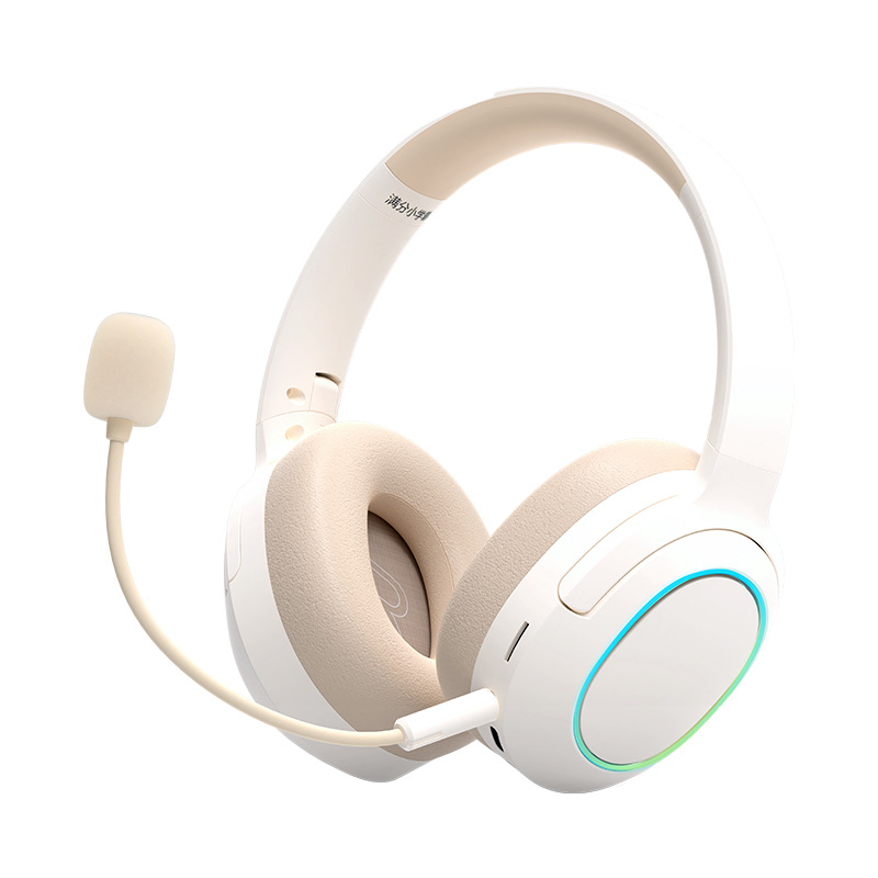 New Head-Mounted Bluetooth Smart Noise-Cancelling Headphones with Luminous Lights, Foldable Card-Inserting Games, E-Sports Learning Earphones