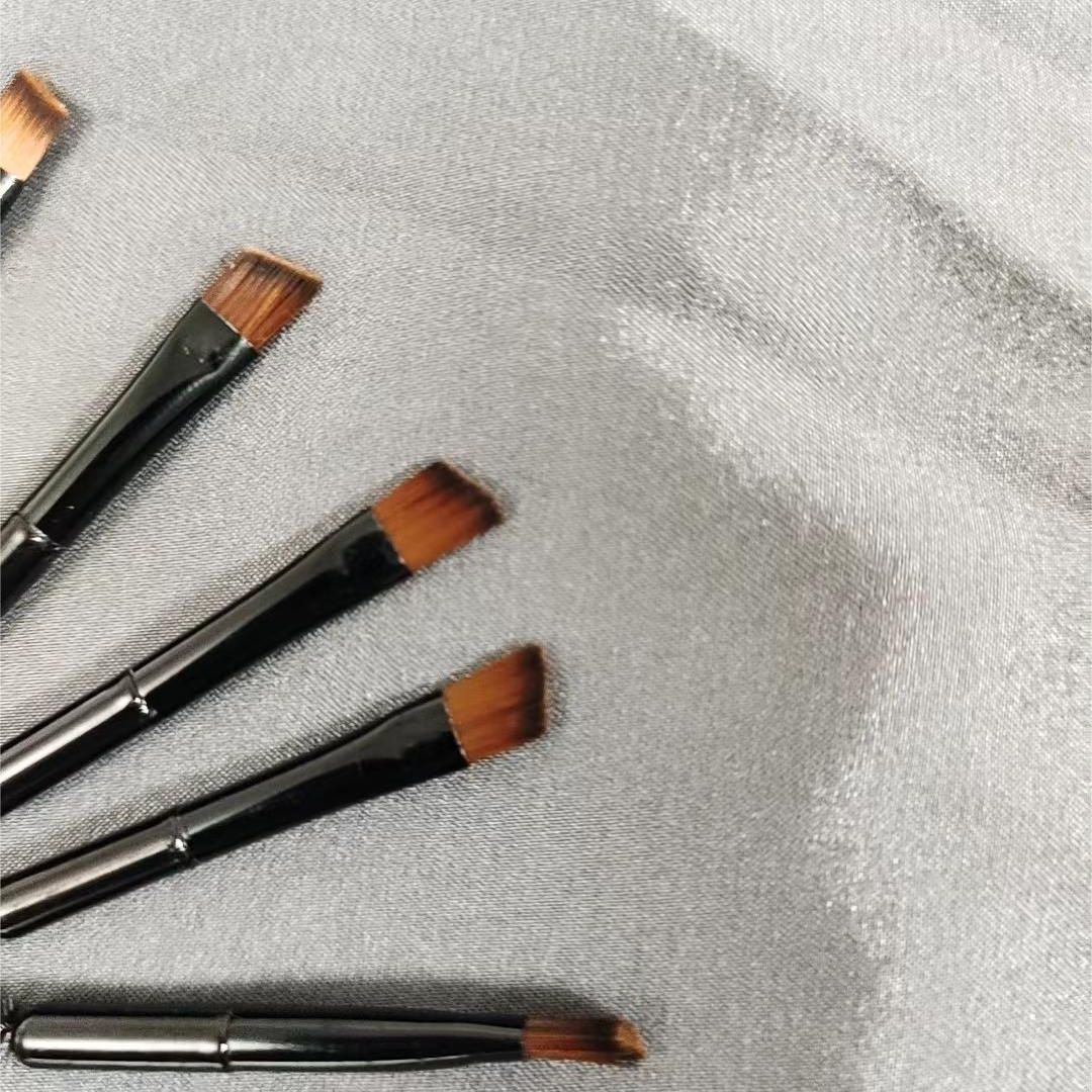 Disposable spiral eyelash brush black aluminum tube oblique brush makeup brush double-headed eyebrow brush eyelash brush oblique eyebrow brush