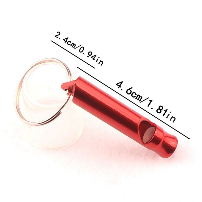 Aluminum Alloy Colorful Small Whistle Fire-Fighting Wilderness Survival Whistle Carabiner Logo Keychain Outdoor Safety Whistle