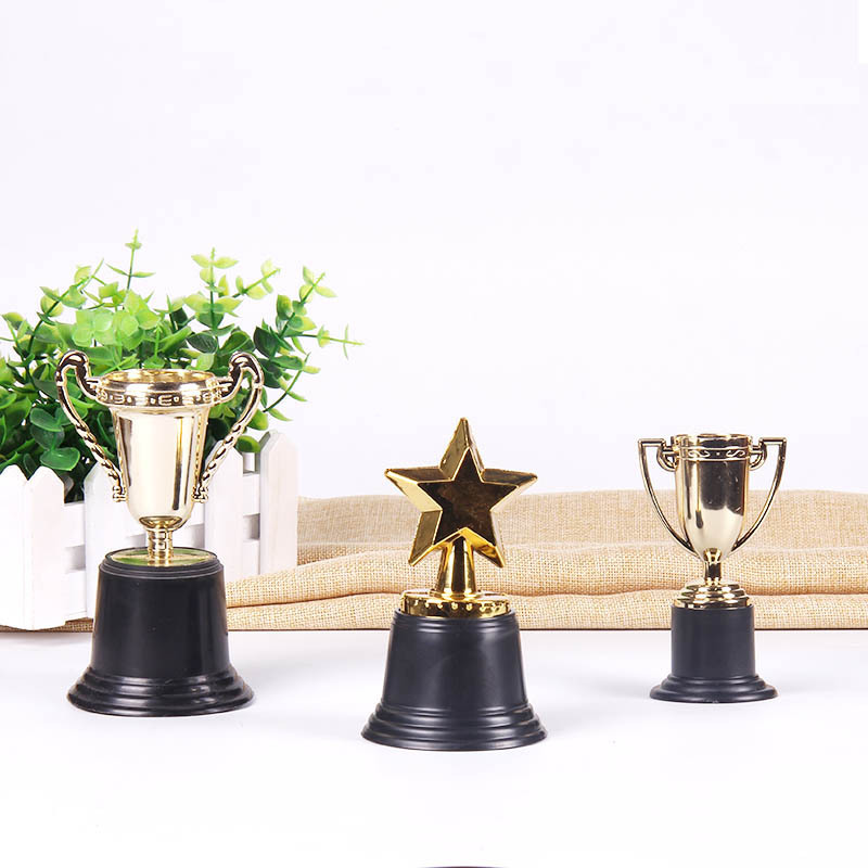 Мини Трофей Amazon для Детей, Игрушка для Детского Соревнования, Пластиковый Позолоченный Трофей