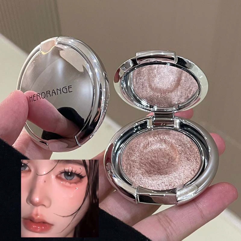 Herorange Light and Shadow Interwoven Highlighting Cream Broken Diamond Exploding Pearlescent Fine Flash Three-Dimensional Silkworm Brightening Contouring Highlight