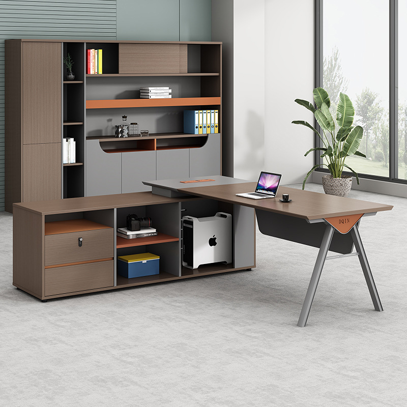 Simple boss desk general manager supervisor office desk and chair combination workbench finance boss office furniture class desk