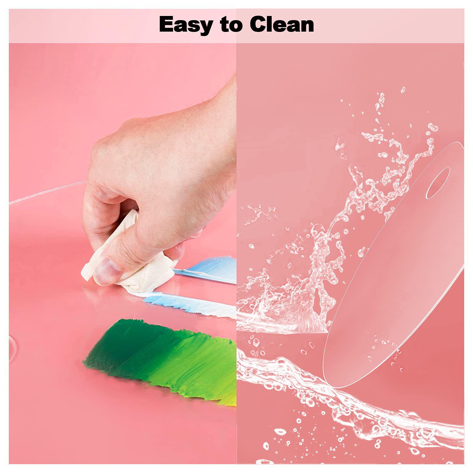 Cross border DIY oil painting watercolor with thumb hole pigment palette art painting plate acrylic transparent palette