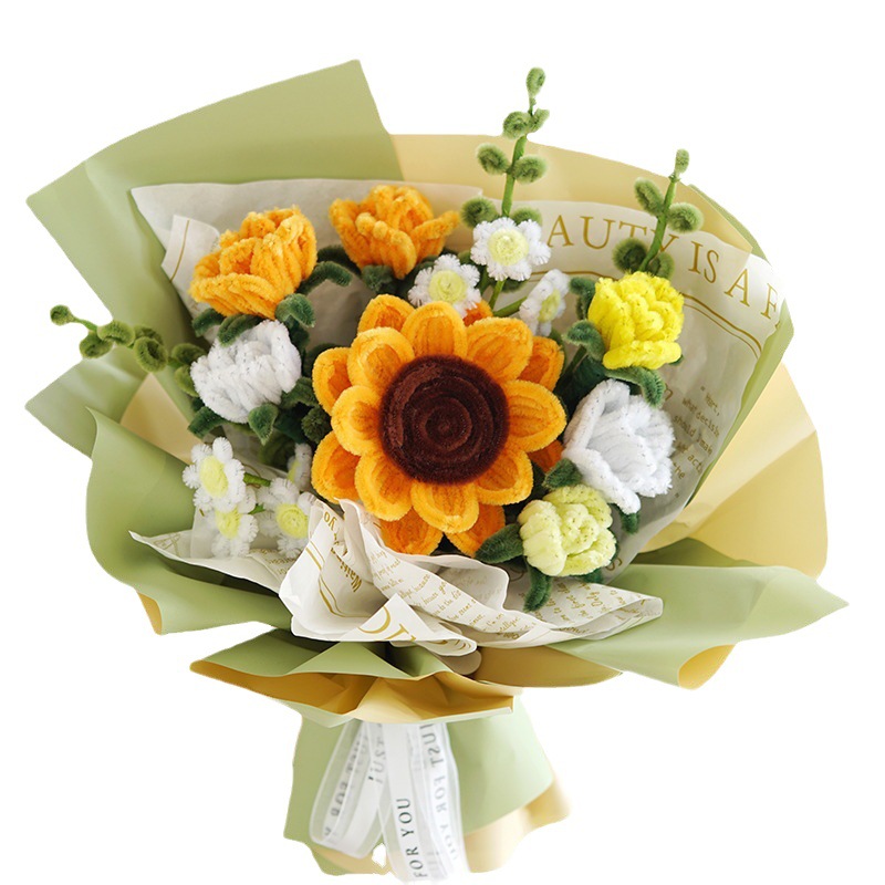 Handmade Twist Stick DIY Material Package Bouquet Weaving Production for Best Friend Graduates Birthday Teacher's Day Gift Wholesale