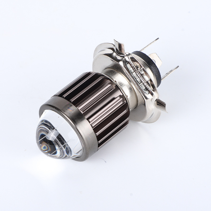 LED fisheye built-in spotlight built-in electric car motorcycle lamp two-color far and near light spotlight headlight bulb