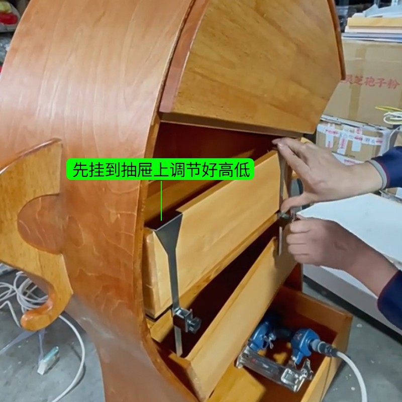 Handle-Free Drawer Front Auxiliary Installation Tool, Universal Positioning Multi-Functional Locator, Handle-Free Tool