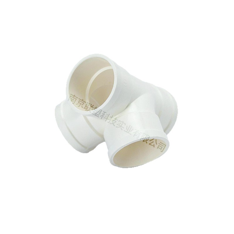 Liansu Pvc Three-Dimensional Four-Way Inclined Water Pipe Fittings 5075110 Right-Angle Drainage Pipe Fittings Straight-Through Connector