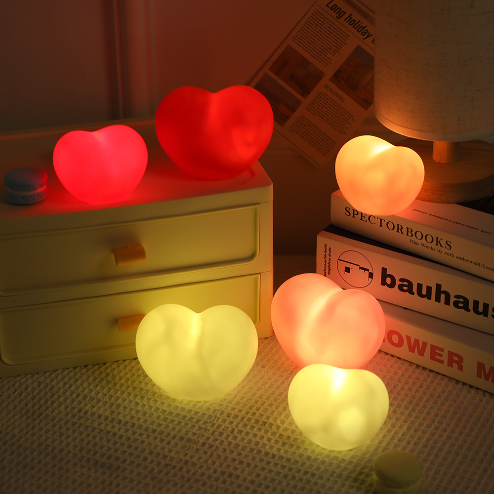 Valentine's Day Tanabata Romantic Atmosphere Light Student Dormitory Bedside Love Night Light Internet Red Creative Heart-shaped Small Ornaments