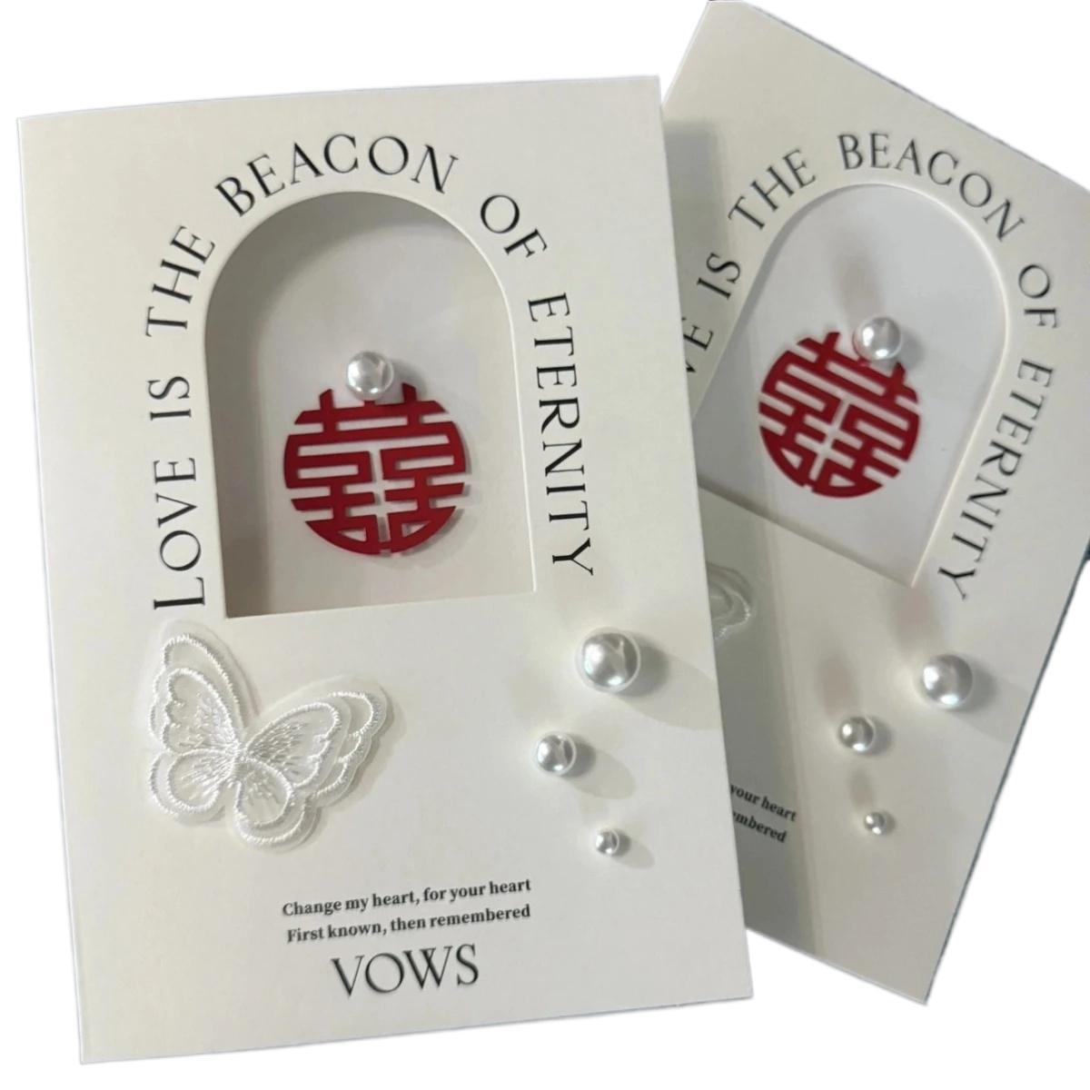 Wedding Vow Card, Wedding Groom and Bride's Vow Declaration, Creative Simple Speech, Handwritten Oath Card