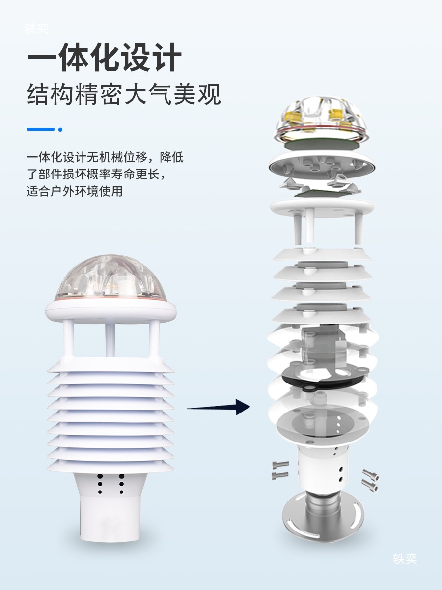 Ultrasonic Meteorological Sensor Micro Meteorological Instrument Pressure Wind Speed Wind Direction Environmental Monitoring Integrated Integrated Louver Box