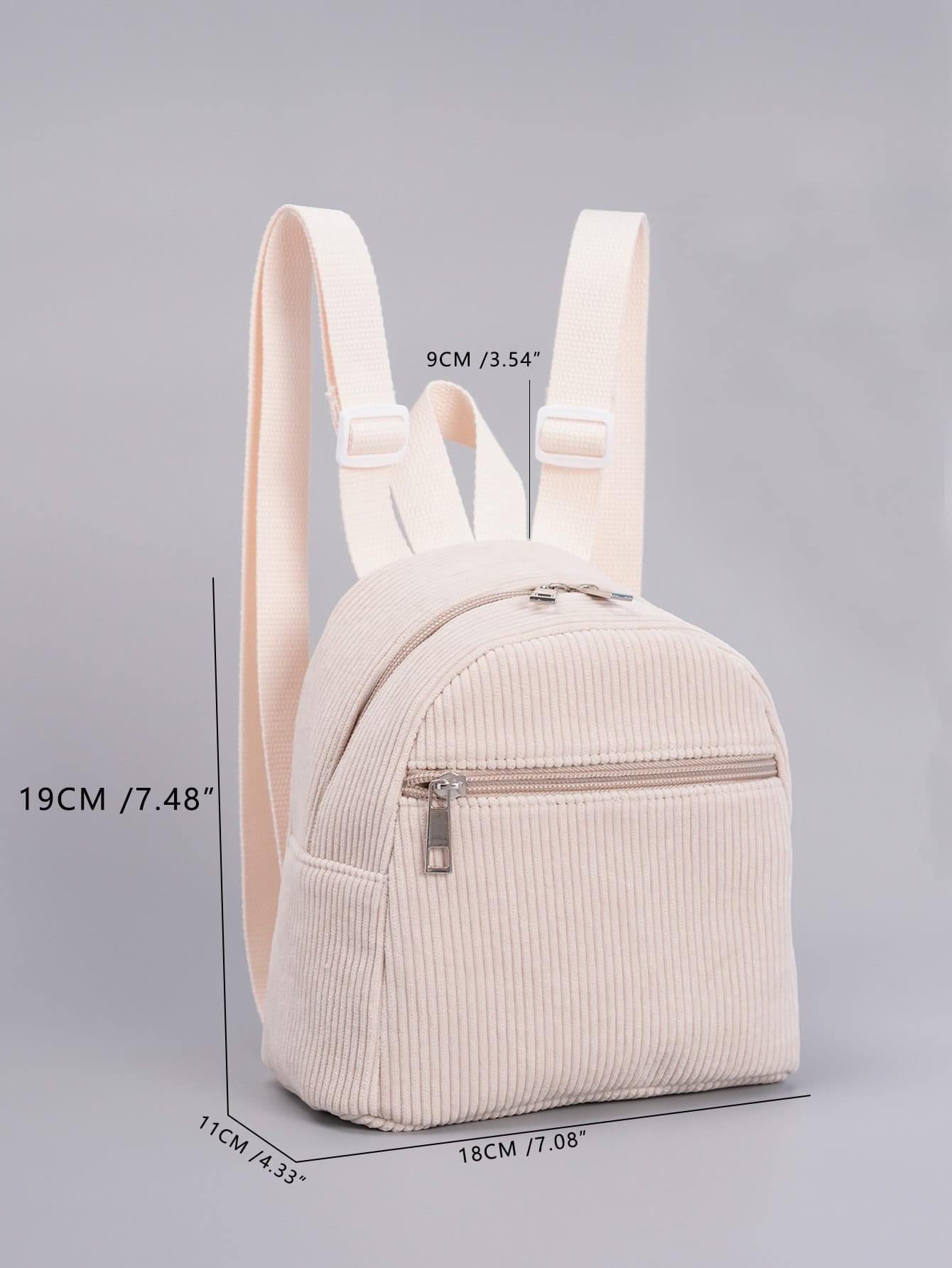 Cross-Border Hot-Selling Backpack Mini Solid Color Multi-Color Backpack Fashionable Corduroy Backpack Simple Casual Small Backpack for Men and Women