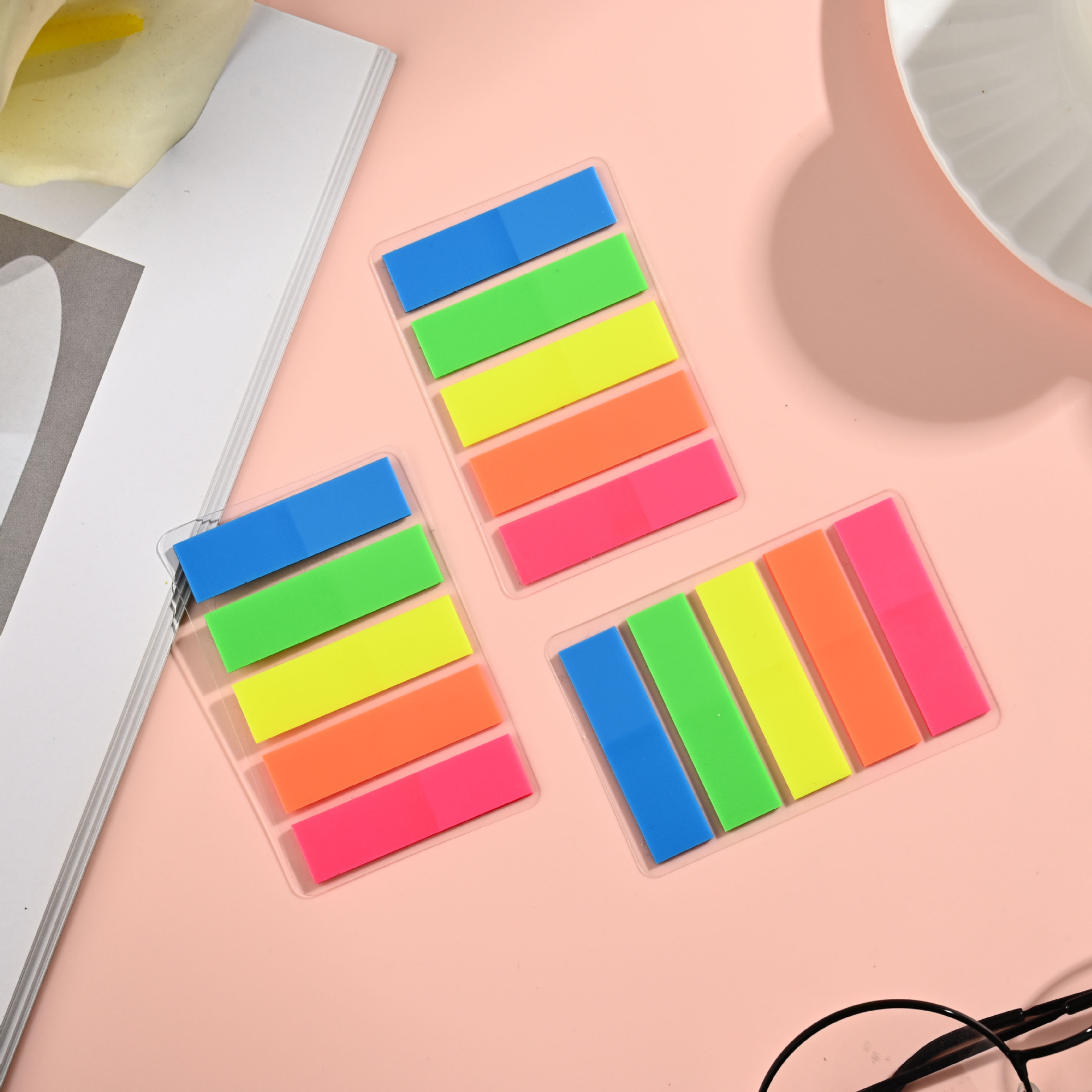 Флуоресцентные пост-ит заметки PET оптом для студентов креативные маркеры