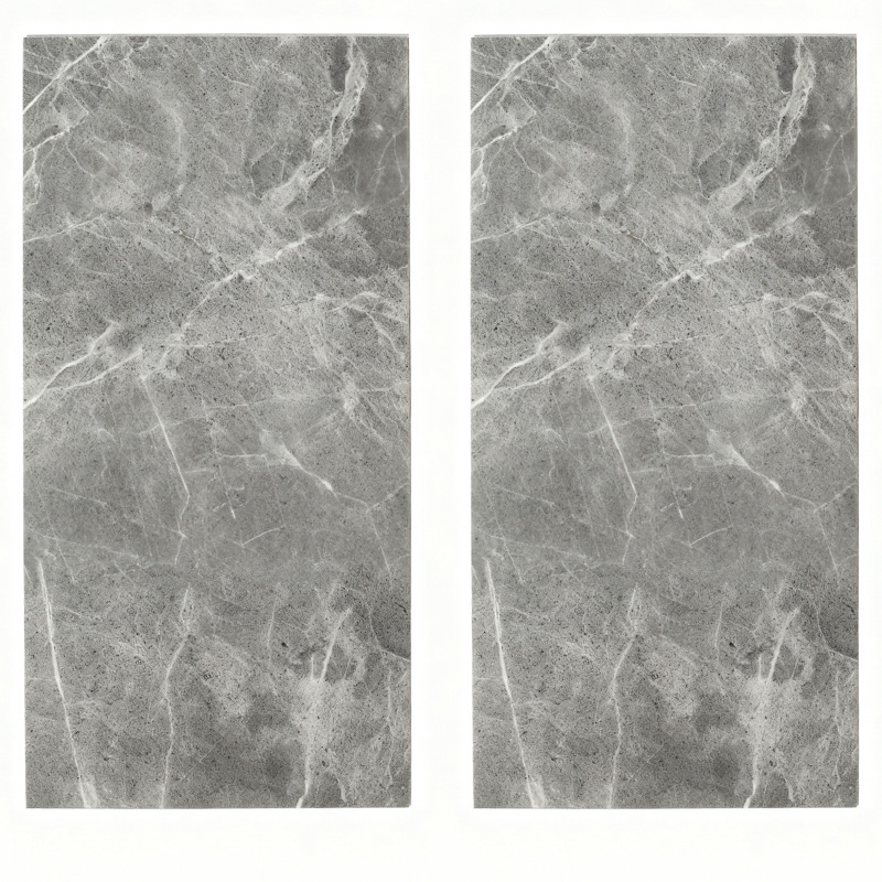 Spc Stone Plastic Flooring Imitation Stone Pattern Micro-Cement 5mm New Waterproof Interlocking Indoor Bar Board Home Use Factory Direct Sales