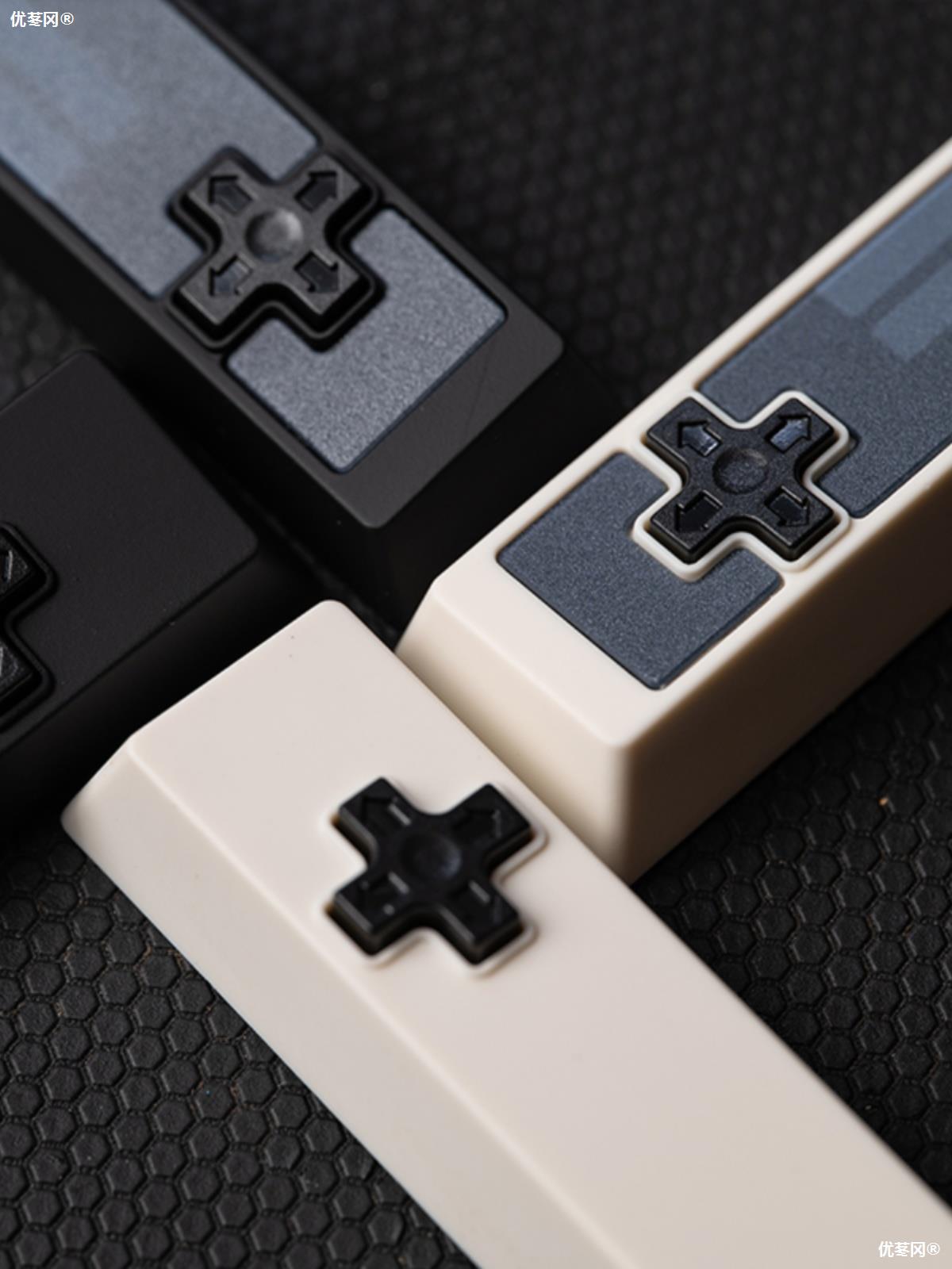 Mechanical keyboard 6.25u personality design red and white machine handle shape space transparent key cap