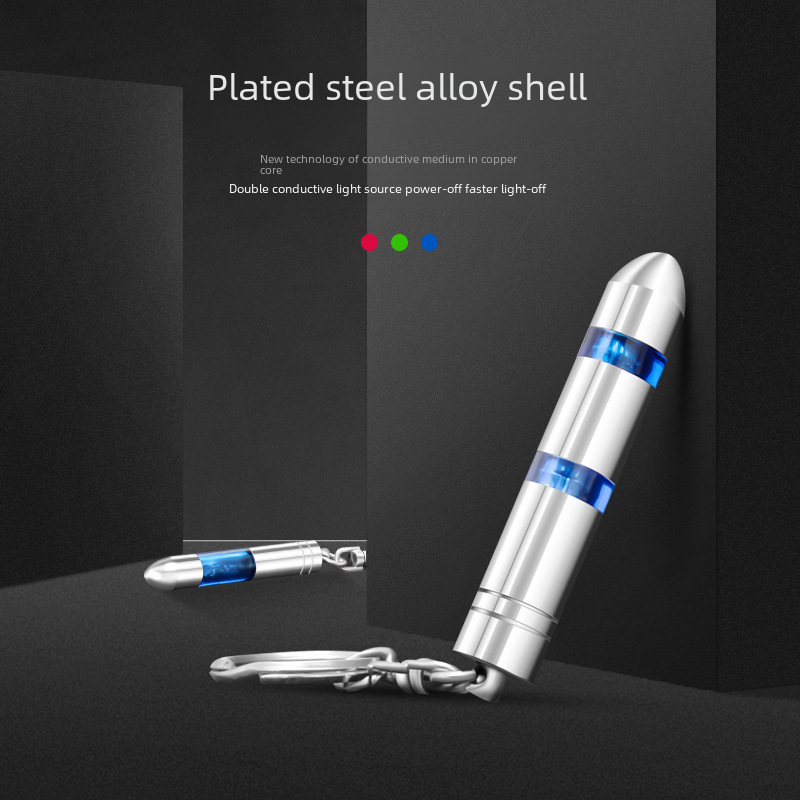 Car static eliminator bullet head human body static elimination Rod zinc alloy anti-static key chain pendant