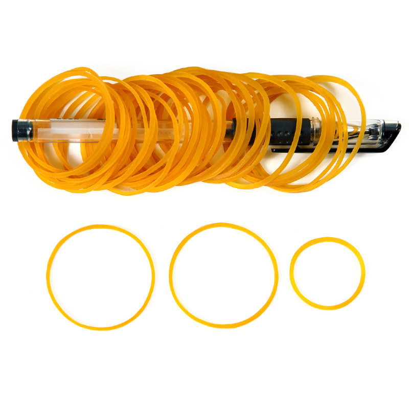 Huajie factory wholesale transparent yellow Vietnam round rubber band elastic rubber band industrial rubber ring office supplies
