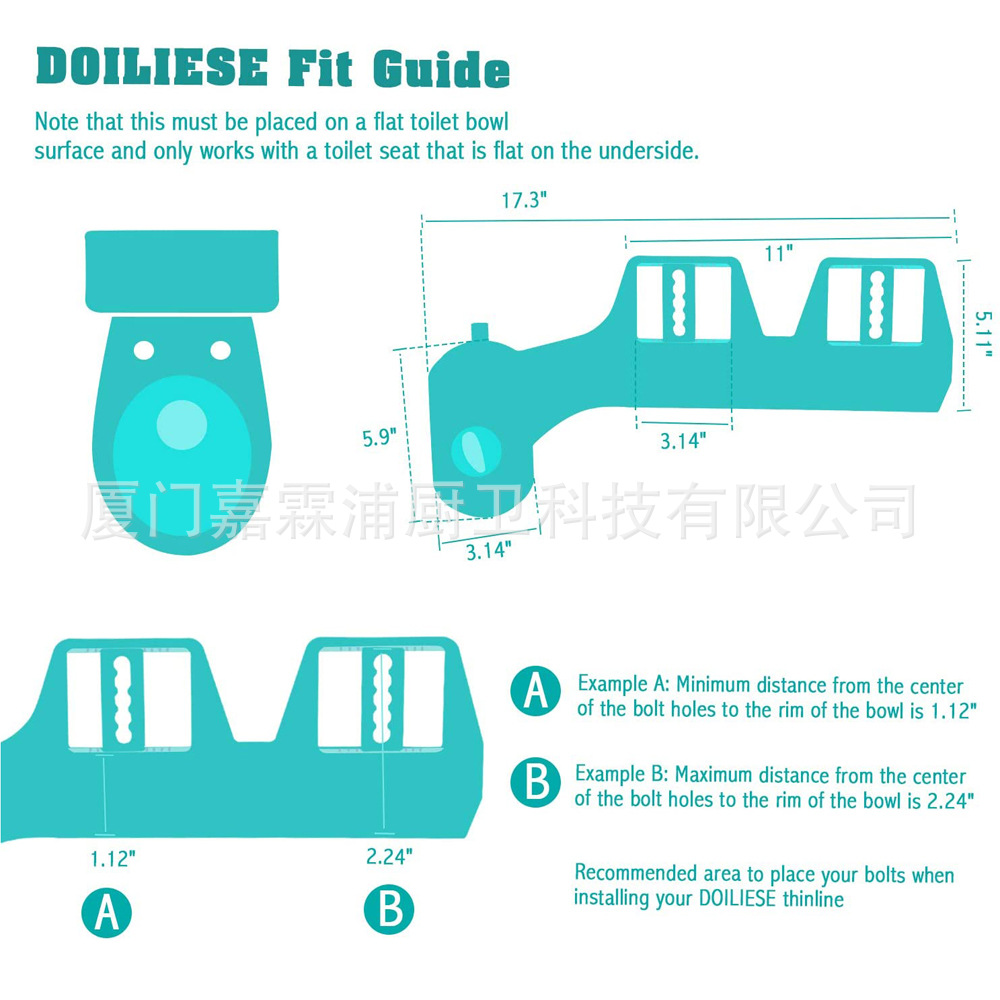 Bidet Cross-Border Bidet, Simple Butt Washing and Flushing Bidet, Toilet Cover, Unplugged Smart Horse