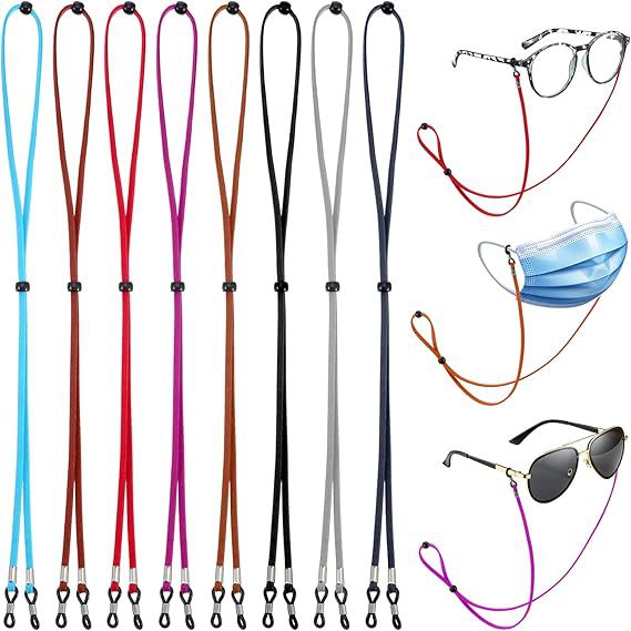 Противоскользящая веревка для очков, спортивная веревка, многоцветная корейская вельветовая, популярные аксессуары для очков на ebay и Amazon