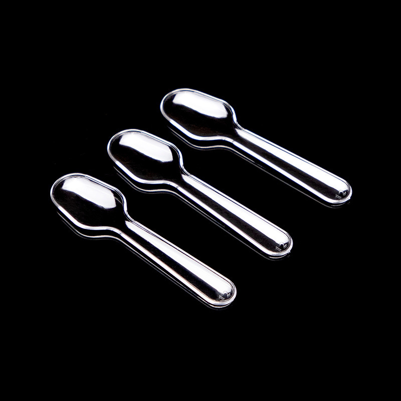 Trumpet flower disposable spoon transparent ice cream spoon jelly spoon ice cream spoon crystal spoon