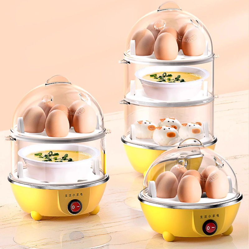 New Egg Cooker, Automatic Power Off, Multifunctional Egg Steamer, Household Fully Automatic Small Breakfast Artifact