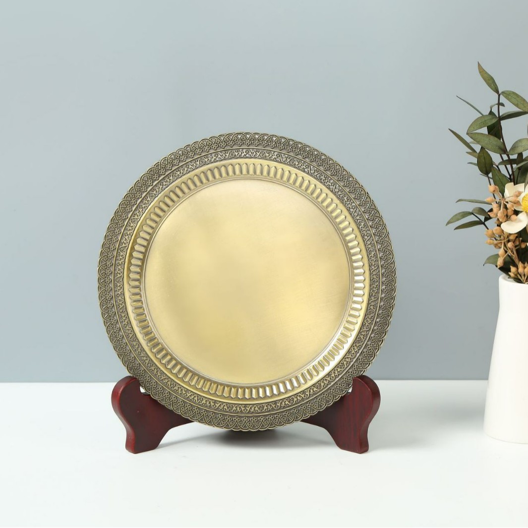 New Metal Commemorative Plate Customized Business Gift Creative Relief Ornaments Competition Recognition Honor Commemorative Plate