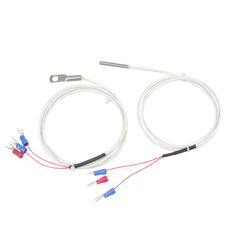 Pt100 Temperature Sensor Probe K-Type Thermocouple Temperature Transmitter Waterproof Corrosion High Temperature Patch Thermal Resistance