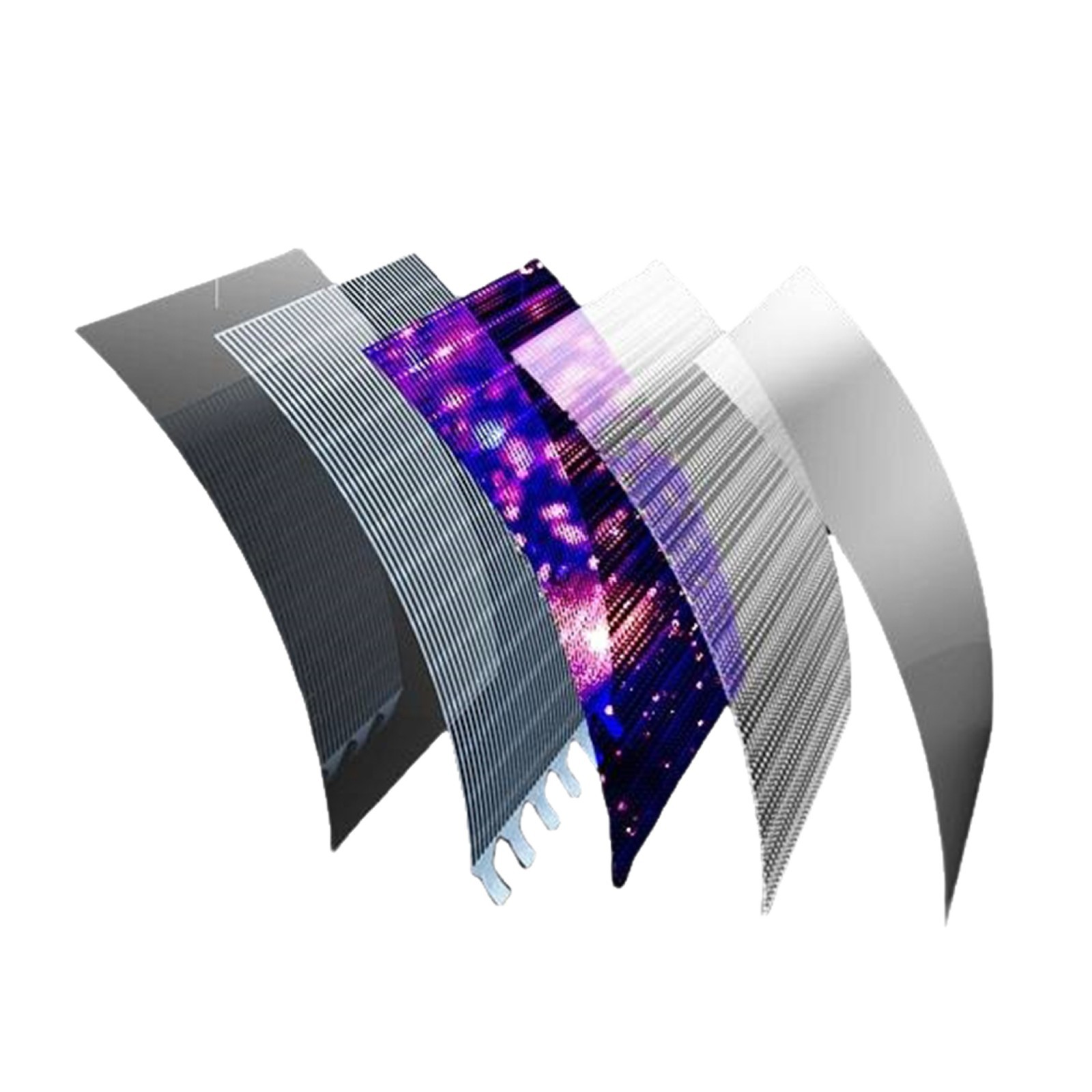 Transparent Flexible Crystal Display Mall Window Glass Tape Text Function Led Advertising Panel