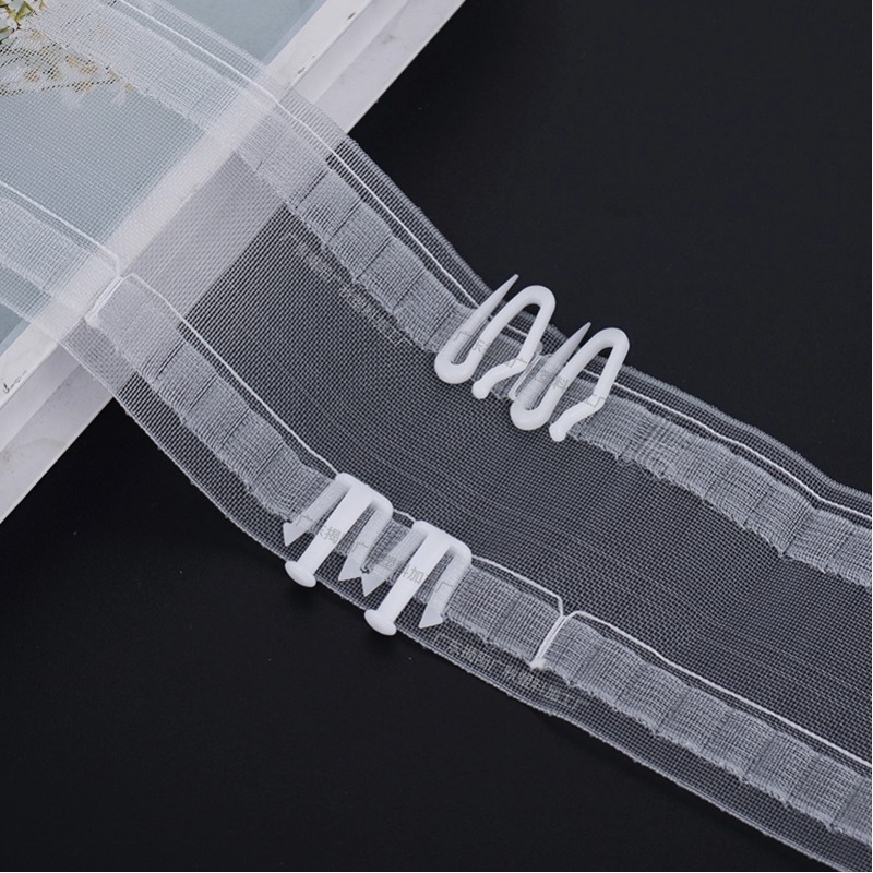 Cross-Border Pom Curtain Small Hooks Soft Gauze Curtain Buckle Snake-Shaped Curtain Loop Hook Curtain Track Pulley Accessories