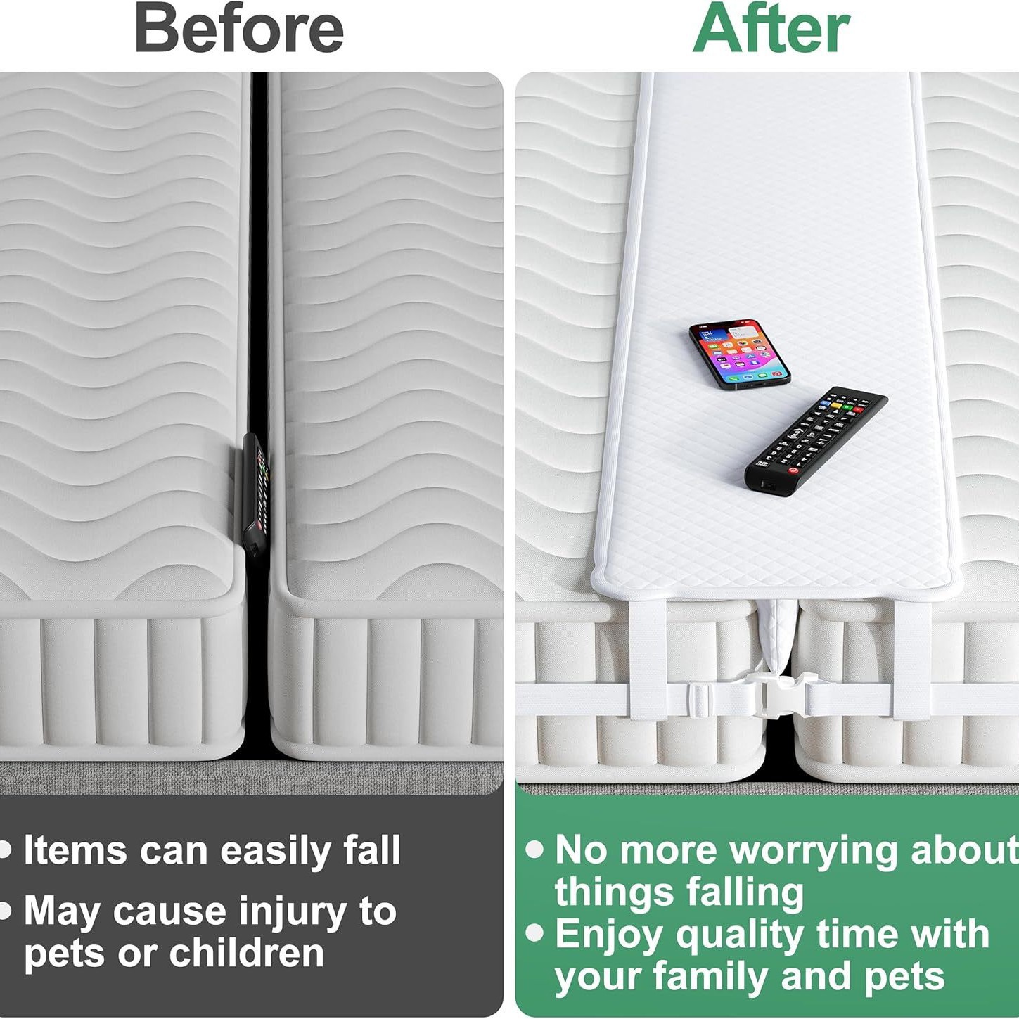 Memory foam bed bridge seamless mattress connector double bed bed bridge bed seam plug king size bed converter adjustable