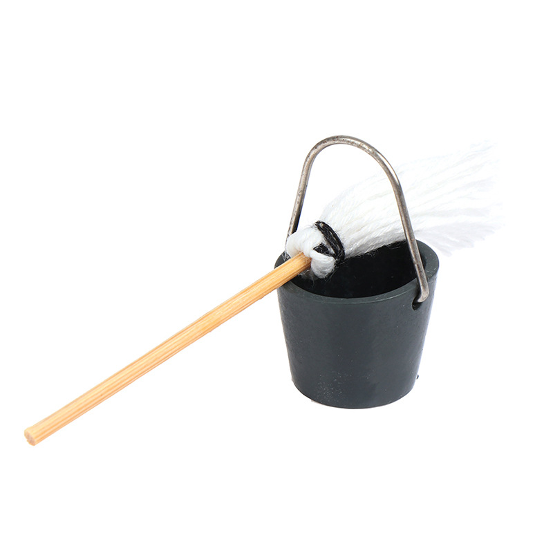 Doll House miniature model scene props bucket mop combination