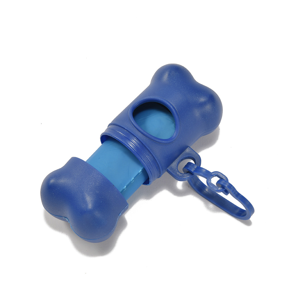 Foreign trade cross-border frosted matte pet toilet pickup bone type outdoor dog walking toilet bag toilet bag dispenser