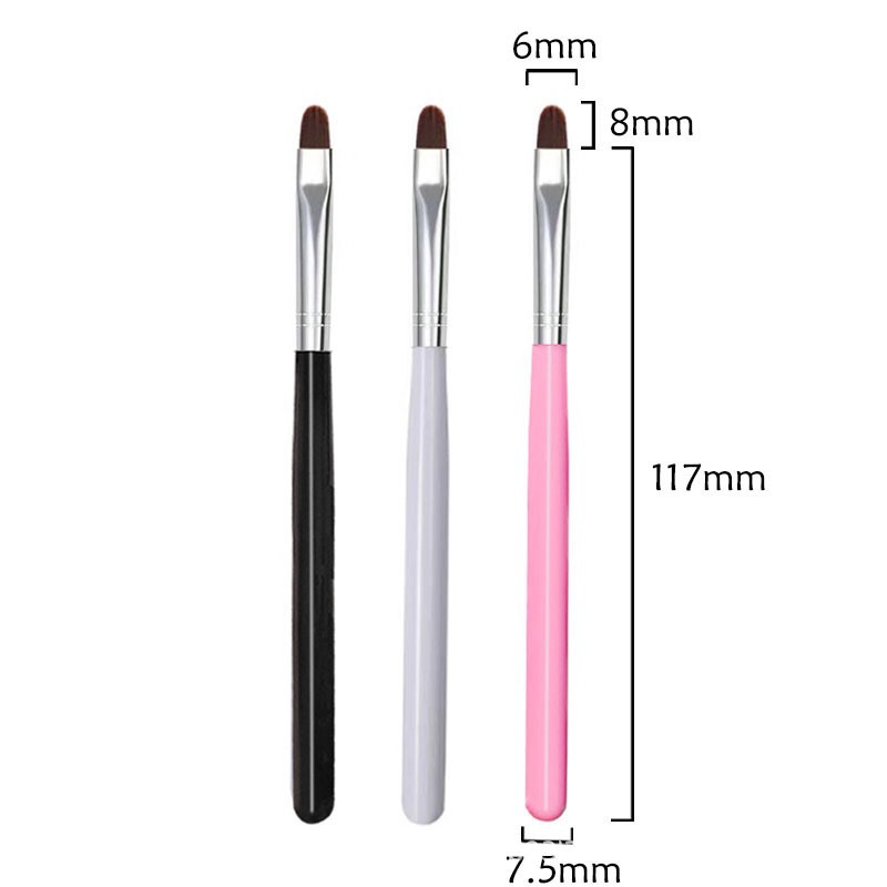 Factory Direct single black and white powder short rod round head phototherapy pen wholesale beginner phototherapy nail brush tool