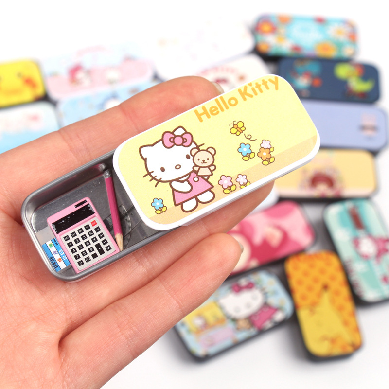 Миниатюрный мини симуляция пенал Sanrio кукольный домик учебная сцена маленькие украшения