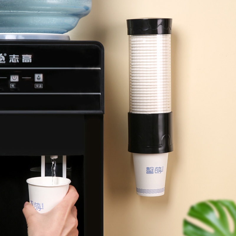 Disposable Cup Holder Automatic Cup Picker Water Dispenser Paper Cup Water Cup Plastic Cup Holder Punch-Free Storage Rack
