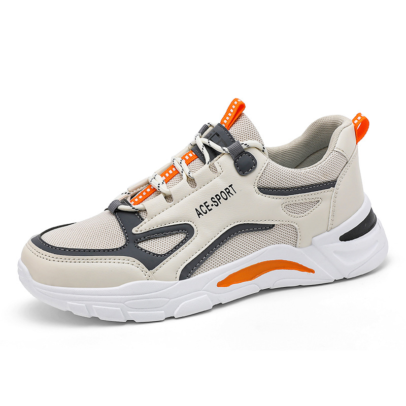 Cross-Border Wholesale New Dad Shoes Men's Trendy Sports Shoes Breathable Versatile Casual Mesh Running Shoes for Men