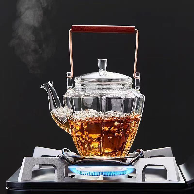 High Borosilicate Heat-Resistant Glass Teapot with Handle for Home Use, Suitable for Brewing Green Tea, Flower Tea, Fruit Tea, and Decanting