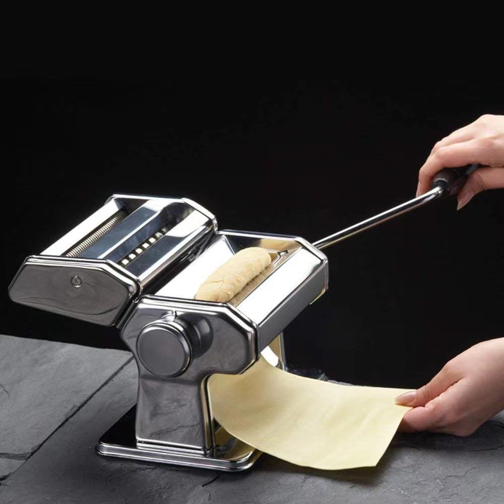 Wholesale household noodle machine small thickened noodle press dumpling wonton skin multifunctional manual stainless steel rolling noodle machine