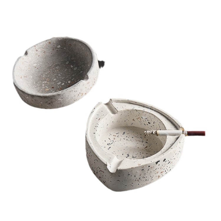 Ins style restaurant cement crafts personality trend net curry bar creative terrazzo ashtray cement ashtray