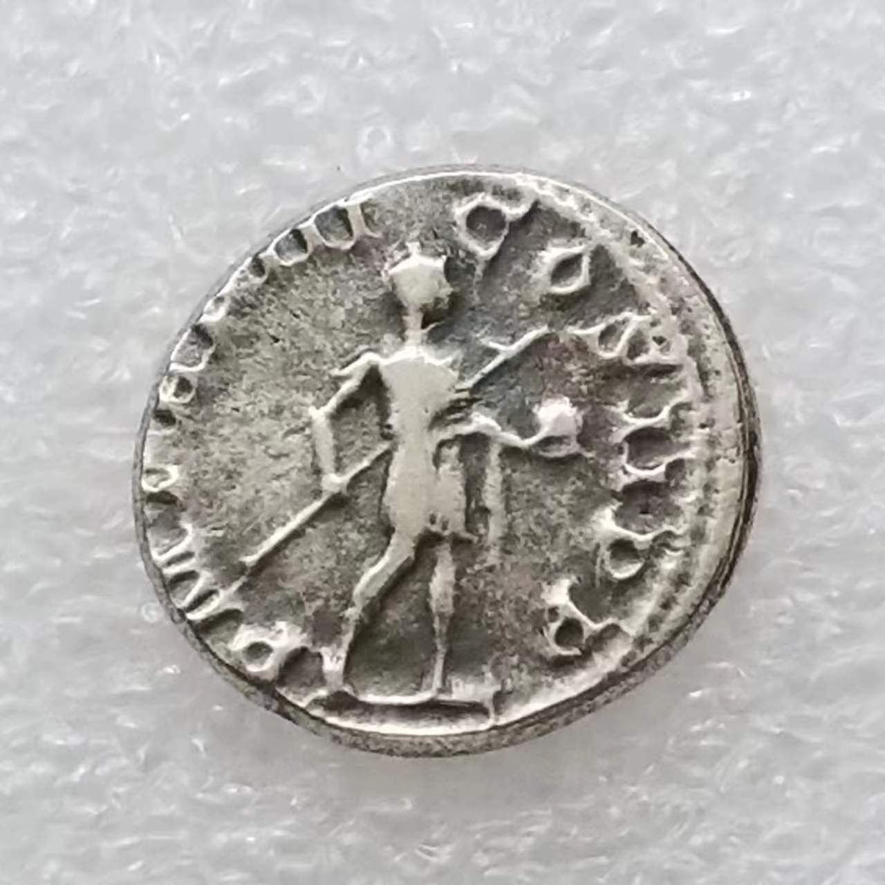 Antique Crafts Ancient Greek Brass Silver-Plated Old Silver Dollar Commemorative Coins # 4646