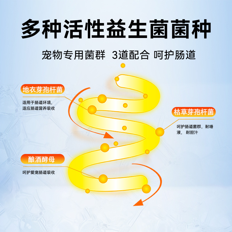 Pet Dog Nutritional Supplement Triple Probiotic Powder Changweibao Dog Probiotics Source Factory Wholesale