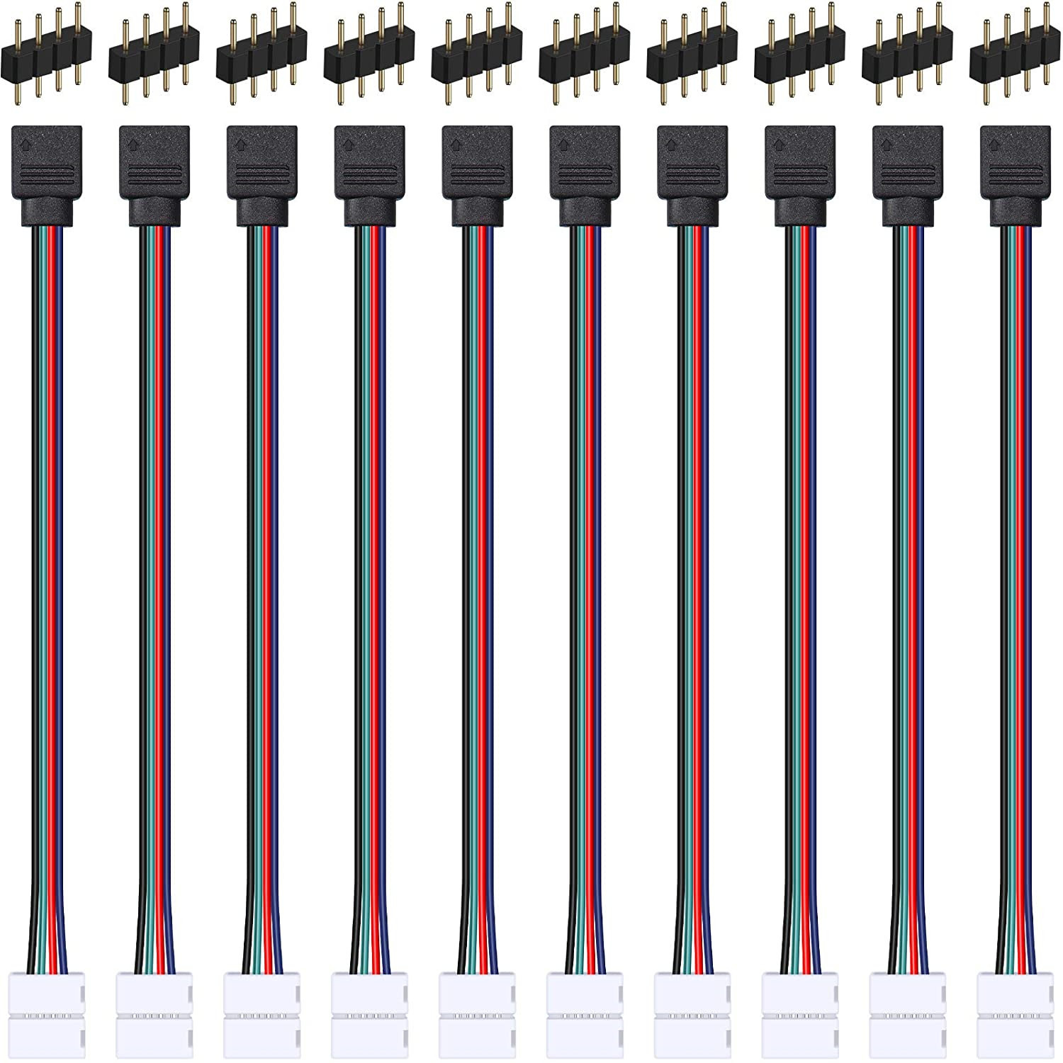 RGB to 4p welding-free cable RGB light bar cable welding-free light strip cable 4pin female to welding-free cable