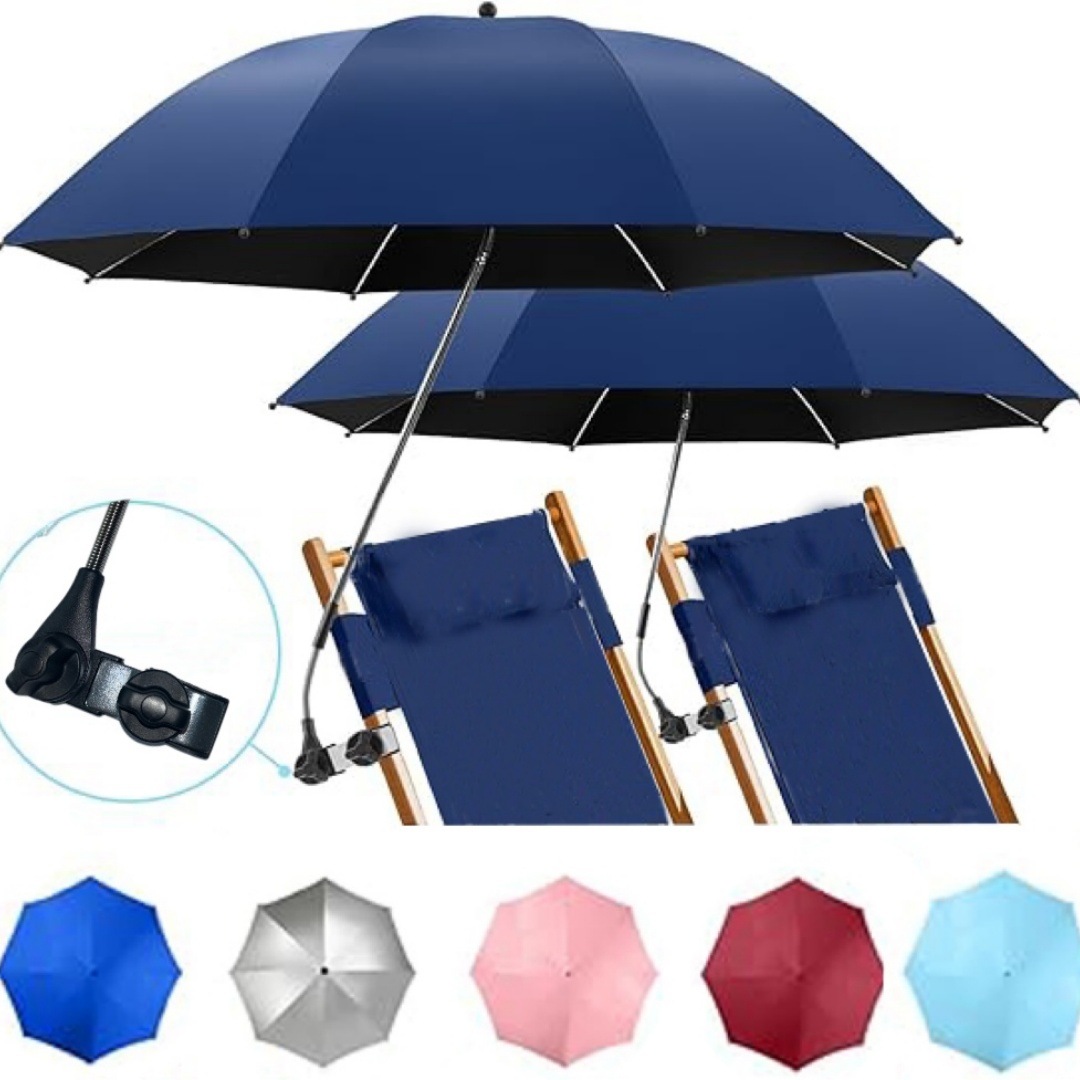 Cross-Border Sunshade Umbrella, Outdoor Camping Folding Beach Chair, Detachable Fishing Umbrella, Stroller Travel Clamp Umbrella, Cross-Border