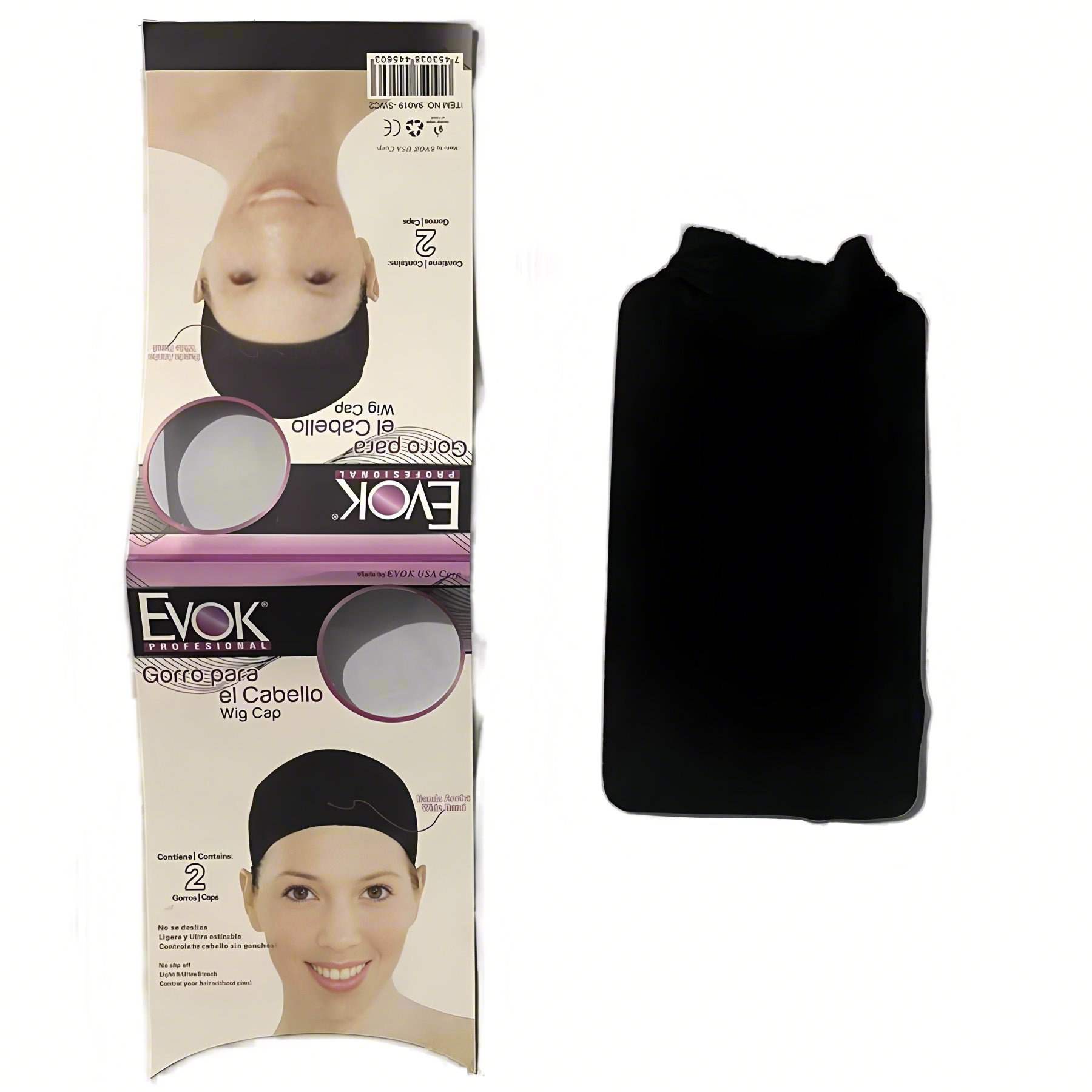 2 Pack EVK Paper Card Wig Hair Net Wig Cap Hair Pressure Cap Silk Stockings Hair Cap NYLON WIG CAP