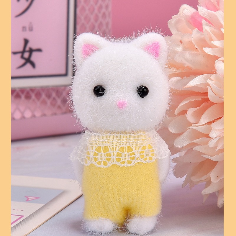 Cute Kitten Persian Cat Mini Doll Ornament Plush Doll for Best Friend Birthday Gift Cute Doll