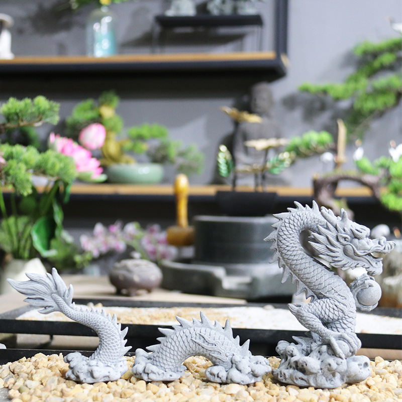 Imitation bluestone Swiss beast ornaments gardening fish tank micro landscape elephant small ornaments Chinese-style brave tortoise small decoration