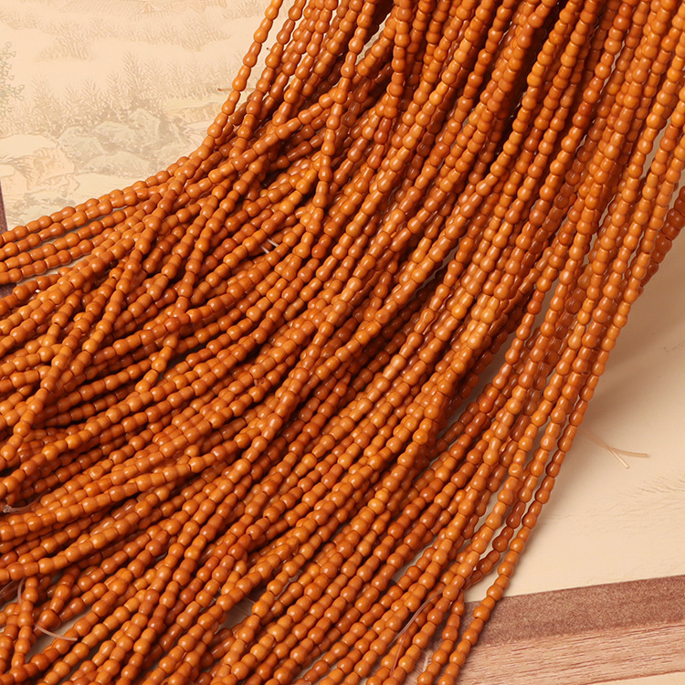 Wholesale olive stone carving small gourd multi-circle bracelet read beads sweater chain jewelry accessories text play bracelet with beads